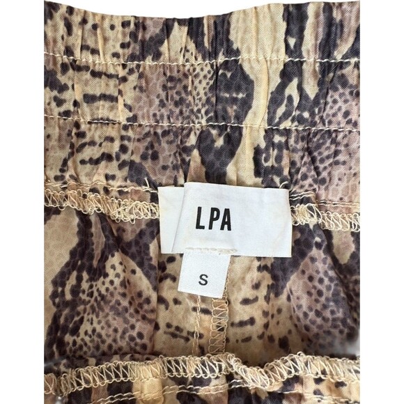 Revolve LPA Snake Print Nylon High Waist Joggers Women's Size Small Zip Pockets - Picture 4 of 14